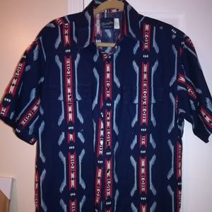 Wrangler Men Button Down Shirt Large